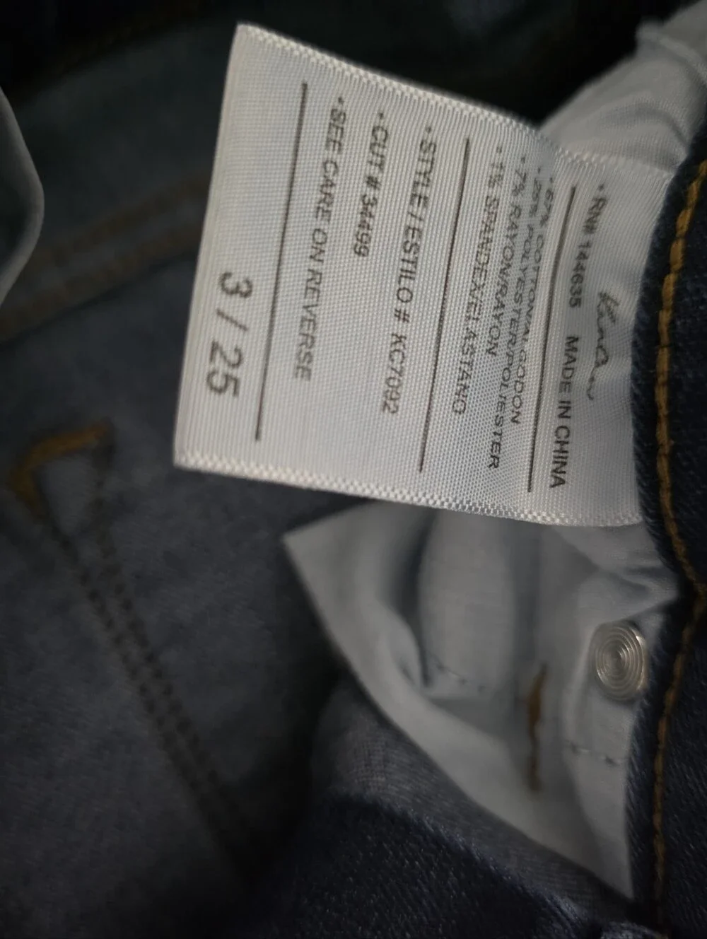 KanCan Jeans Women's Size 3/25 Mid Rise Jegging Jeans Stretchy Super Skinny Blue